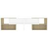 Elegant White & Sonoma Oak TV Cabinet - 149x30x52 cm