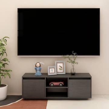 Stylish Grey TV Cabinet - Solid Pinewood | HiPoMarket