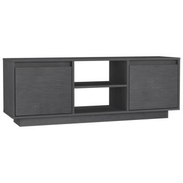 Stylish Grey TV Cabinet - Solid Pinewood | HiPoMarket