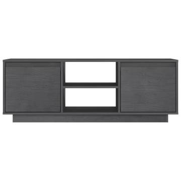 Stylish Grey TV Cabinet - Solid Pinewood | HiPoMarket