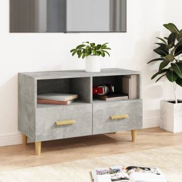 Stylish Concrete Grey TV Cabinet 80x36x50 cm - Hipomarket