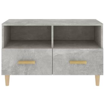 Stylish Concrete Grey TV Cabinet 80x36x50 cm - Hipomarket