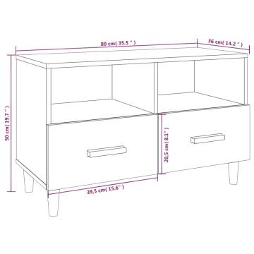 Stylish Concrete Grey TV Cabinet 80x36x50 cm - Hipomarket