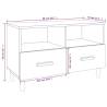 Stylish Concrete Grey TV Cabinet 80x36x50 cm - Hipomarket