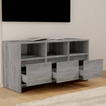 Stylish Grey Sonoma TV Cabinet - 102x37.5x52.5 cm