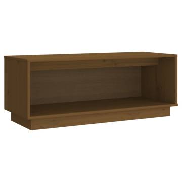 Elegant Honey Brown TV Cabinet - Solid Pine Wood | HipoMarket