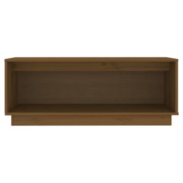 Elegant Honey Brown TV Cabinet - Solid Pine Wood | HipoMarket