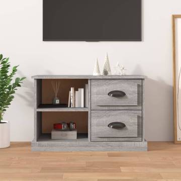 Stylish Grey Sonoma TV Cabinet | 73x35.5x47.5 cm