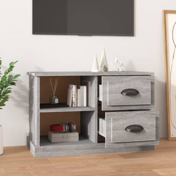 Stylish Grey Sonoma TV Cabinet | 73x35.5x47.5 cm