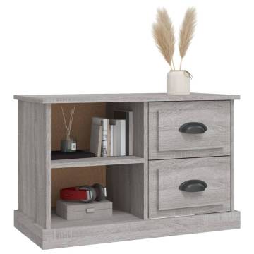 Stylish Grey Sonoma TV Cabinet | 73x35.5x47.5 cm