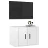 High Gloss White Wall Mounted TV Cabinet - 57x34.5x40 cm