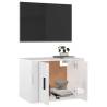 High Gloss White Wall Mounted TV Cabinet - 57x34.5x40 cm