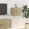 Wall Mounted TV Cabinets - Sonoma Oak - 2 pcs | Hipo Market