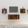 Wall Mounted TV Cabinets 2 pcs Smoked Oak 40x34.5x40 cm Colour smoked oak Quantity in Package 2 Height 40 cm Width 