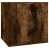 Wall Mounted TV Cabinets - Smoked Oak 2 pcs | HipoMarket UK