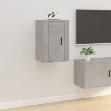 Wall Mounted TV Cabinet Concrete Grey - Stylish & Functional