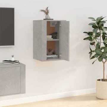 Wall Mounted TV Cabinet Concrete Grey - Stylish & Functional