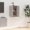 Wall Mounted TV Cabinet Concrete Grey - Stylish & Functional