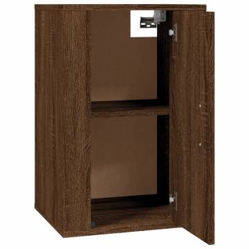 Wall Mounted TV Cabinet in Brown Oak - 40x34.5x60 cm