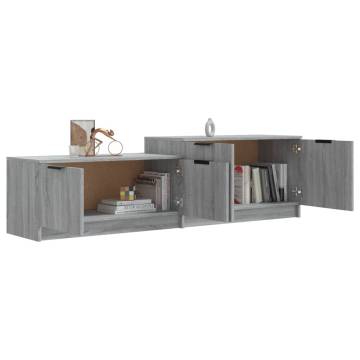 TV Cabinet Grey Sonoma | Stylish Engineered Wood 158.5x36x45 cm