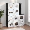 Cube Storage Cabinet for Kids with 10 Cubes Black PP Colour black Size 110 x 46.5 x 144 cm Quantity in Package 1 Number of 