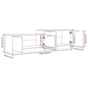 TV Cabinet Grey Sonoma | Stylish Engineered Wood 158.5x36x45 cm