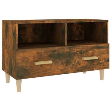 Stylish Smoked Oak TV Cabinet | 80x36x50 cm | Hipomarket UK