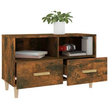 Stylish Smoked Oak TV Cabinet | 80x36x50 cm | Hipomarket UK