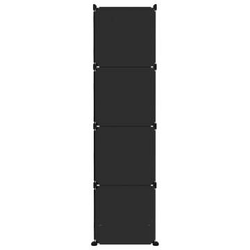 Cube Storage Cabinet for Kids - 10 Cubes in Black PP