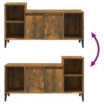 Stylish Smoked Oak TV Cabinet - 100x35x55 cm | HipoMarket