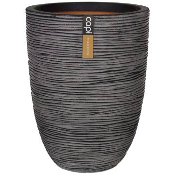 Capi Vase Nature Rib Elegant Low 36x47 cm Anthracite