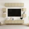 10 Piece TV Cabinet Set Sonoma Oak Engineered Wood Colour sonoma oak Size 60 x 30 x 30 cm (6 pcs) Quantity in Package 1 