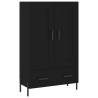 Stylish Highboard Black 69.5x31x115 cm - Durable Engineered Wood