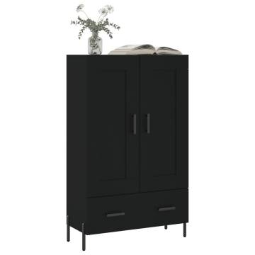 Stylish Highboard Black 69.5x31x115 cm - Durable Engineered Wood