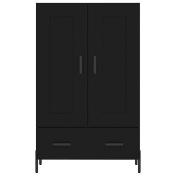 Stylish Highboard Black 69.5x31x115 cm - Durable Engineered Wood