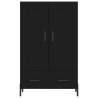 Stylish Highboard Black 69.5x31x115 cm - Durable Engineered Wood