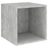 4 Piece Concrete Grey TV Cabinet Set - Stylish Storage Solution