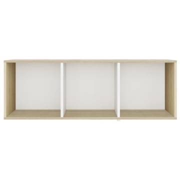 Stylish 2 pcs TV Cabinets in White & Sonoma Oak - Hipomarket