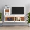 Stylish White TV Cabinets - 3 Piece Solid Pine Set