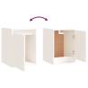 Stylish White TV Cabinets - 3 Piece Solid Pine Set