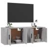 Stylish Wall-Mounted TV Cabinets - 2 pcs Grey Sonoma