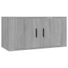 Wall-Mounted TV Cabinets - 2 Pcs Grey Sonoma | Hipo Market UK