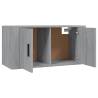 Wall-Mounted TV Cabinets - 2 Pcs Grey Sonoma | Hipo Market UK