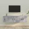 3 Piece TV Cabinet Set Grey Sonoma Engineered Wood Colour grey sonoma Quantity in Package 3 