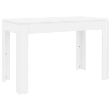 White Engineered Wood Dining Table 120x60x76 cm