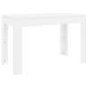 White Engineered Wood Dining Table 120x60x76 cm