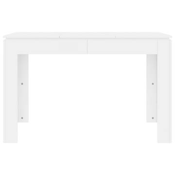 White Engineered Wood Dining Table 120x60x76 cm