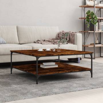 Stylish Smoked Oak Coffee Table - Elegant Living Room Furniture