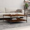 Coffee Table Smoked Oak 100x100x40 cm Engineered Wood Colour smoked oak Size 100 x 100 x 40 cm Quantity in Package 1 