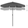 Beach Umbrella Anthracite 180x120 cm - UV Protection & Durable